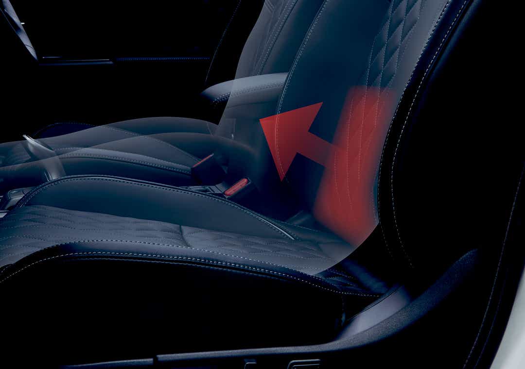 Illustrasjon: Outlander PHEV med korsryggstøtte
