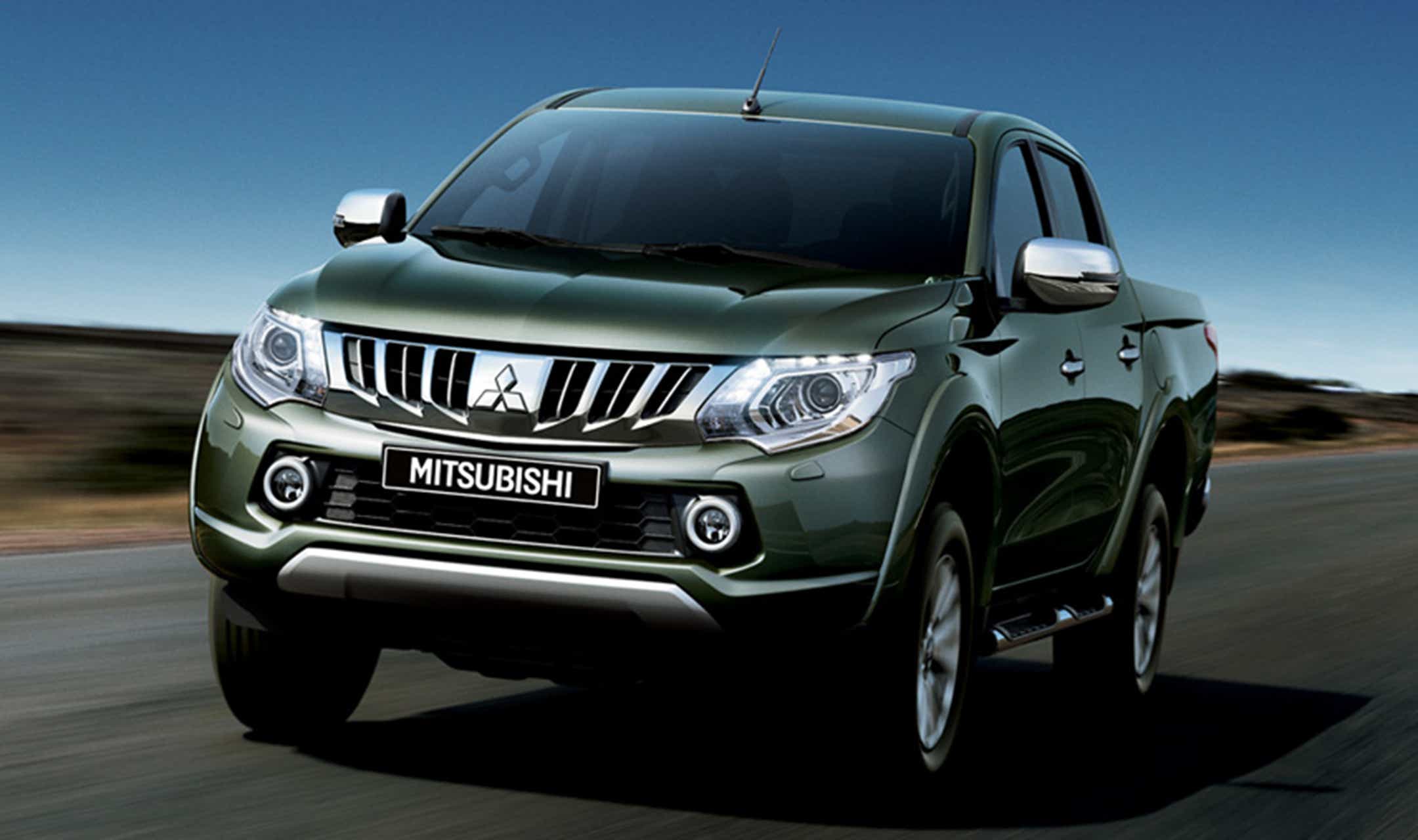 Foto. Pickupen Mitsubishi L200 forfra.