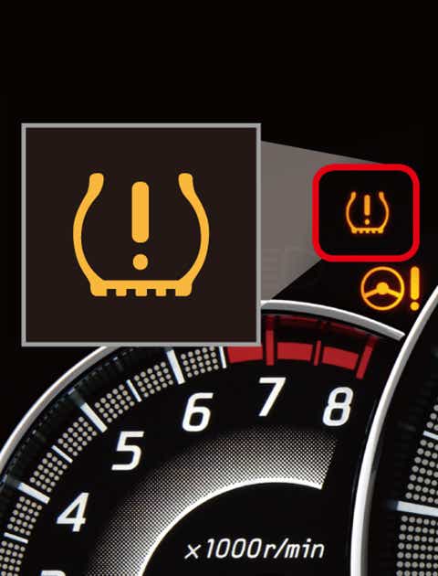 Foto: Space Star TMPS dekktrykksensor ikon i dashboard